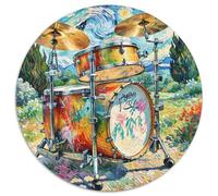 Tambour Set Circulaire Puzzle Convient pour Adultes Et Enfants 1000 Pièces, Fun Défiant Unique Toy (67.5x67.5cm)