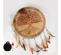 Tambour Shaman en peau de buffle, design amérindien, 1 tambour à cadre fait main pour cérémonie et musique spirituelle