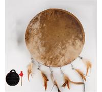Tambour Shaman en peau de buffle, design amérindien, 1 tambour à cadre fait main pour cérémonie et musique spirituelle