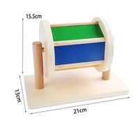 Tambour Textile Couleur, Outils D'enseignement, Jouets Sonores Rotatifs, Tambour De Sons Cognitifs Arc-En-Ciel Avec Miroir, Mise Au Point Sensorielle, Enseignement Infantile
