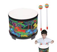 Tambour Tom au Sol pour, Instrument de Percussion pour | Tambour de Musique pour Instrument à Percussion de 8 Pouces | Ensemble de Batterie Musicale en Bois pour bébés avec 2 maillets pour Tout-Petit