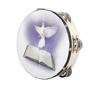 Tambourin à double rangée de cloches pour jeux de fête, jeu facile, double rangée pour adultes et enfants, petit tambour à main pour musique