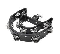 Tambourin à Double Rangée, Design Ergonomique Demi - Lune, Léger et Résistant en ABS - Son Vibrant et Facile à Jouer pour Fêtes et Karaokés