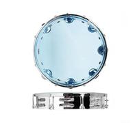 Tambourin à Main 25cm Son Clair et Précis(Blue leather) | Double rangée de jingles, son cristallin, matériau ABS pour robuste, diamètre 25cm, idéal musique éducative