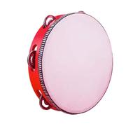 Tambourin à main de 20 cm - Instrument de musique à percussion avec légèreté - Tambourin à main en bois pour l'apprentissage du rythme, mariage, fête, anniversaire, célébration