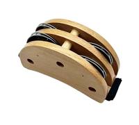 Tambourin à pied avec clochettes en acier à double rangée - Instrument de musique pour joueur de guitare - Avec cloches en acier