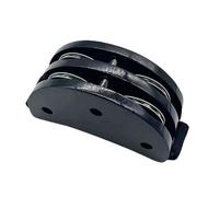 Tambourin à pied avec double rangée de cloches en acier Shaker Instrument de musique pour joueur de guitare Tambourin avec cloches en acier