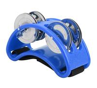 Tambourin à pied avec double rangée pour accessoire Cajon Box Drum(Bleu) accessoires de jeu