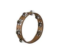 Meinl percussion tA2WB tambourine en bois avec cymbalettes en acier inoxydable à 2 rangées 10 "(25,4 cm)-diamètre: noyer marron)