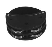 Tambourin de Pied Instruments à Percussion, boîte Cajon elliptique noire, compagnon de tambour, main, pied, Jingle, accessoire tambourin