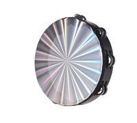 Tambourin en bois de 6/8/10 pouces, instrument musique à percussion, clochette, jouet, tambour main, cymbales métal for danser, chanter, fêtes Tambourin pour Adultes(8inch)