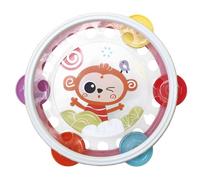 Tambourin en Bois pour - Instrument De Percussion À Main, Jouet Musical pour Bébé | Outil D'activité d'apprentissage du Rythme Jingle Bell en Métal, Cadeau De Tambour pour La Petite