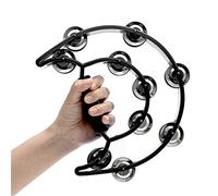 Tambourin en métal à double rangée | Demi-lune pour enfants, adultes, KTV et fête