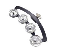 Tambourin en métal à monter en forme de demi-lune avec clochettes à une rangée