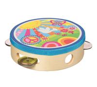 Tambourin flower power bleu TU