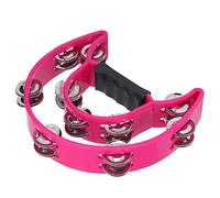 Tambourin musical demi-lune, Percussion portative, Jingles métalliques à Double rangée, Percussion à main