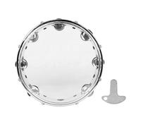 Tambourin Pandeiro 25,4 cm Tambourin à tête claire et nette pour salle de classe, danse, fête transparente