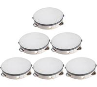 Tambourin pour église, 15 cm, tambour à main, 6 pièces, pour école de yoga, méditation, jeu maison, fête de loisirs, église KTV, outil à percussion, cloche pour enfants, enseignant de maternelle
