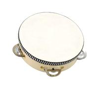 Tambourin pour enfants 1 pièce, tambourin portable, tambourin à rangée unique, tambourin à percussion, tambourin en bois pour enfants pour fête de danse et accompagnement vocal (8 pouces)