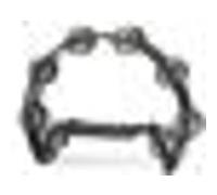 Tambourin Stagg TAB-2 BK - noir Demi lune avec cymbalettes