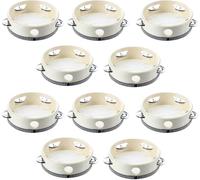 Tambourin Tamborine - Instrument de musique pour adultes - 15,2 cm - Tamborine en bois avec grelots en métal à une rangée - Tambourin à percussion - Cadeau pour église, karaoké, fête (lot de 10)