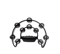 Tambourin Tambourin Cloche à main Cloche à main en plastique ABS Instrument de musique à percussion Jouet musical KTV Party Shaker Jeu(Black)
