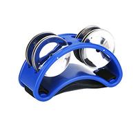 Tambourine du pied métal, 1pc Percussion Instrument de percussion Metal Foot Jingle Bell Elastic Nylon ngle Instruments de musique accessoires pour ensembles acoustiques et (Bleu)
