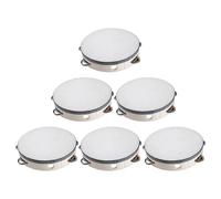 Tambourins pour Adultes 15 cm - Lot de 6 Instruments de Musique à Main avec Grelots | Instrument de Rythme pour Yoga Méditation Fêtes École Danse Maison Divertissement Musical