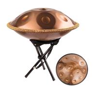 Tambours À Languettes En Acier - Handpan Drum, Instrument À Percussion En Acier 432 Hz / 440 Hz, Handpan 22 Pouces En Ré Mineur D Minor Avec Housse, Pour Adultes Et Production(14 notes(440HZ))