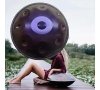 Tambours À Main En Acier - Ré Mineur 440 Hz/432 Hz 9/10/12 Notes Instrument De Percussion Handpan, Kit De Tambour Handpan Pour Adultes Avec Sac De Transport, Suppor(C,440HZ/12Note)