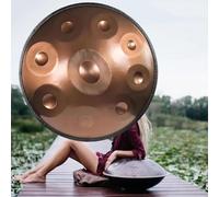 Tambours À Main En Acier - Ré Mineur 440 Hz/432 Hz 9/10/12 Notes Instrument De Percussion Handpan, Kit De Tambour Handpan Pour Adultes Avec Sac De Transport, Suppor(A,440HZ/9Note)