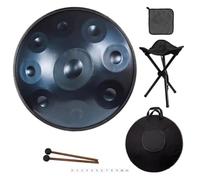 Tambours À Main En Ré Mineur, Instrument De Percussion Handpan 440 Hz/432 Hz, 9/10/12 Notes Tambour En Acier À Tambour Handpan, Pour La Méditation, Le Yoga Et La Guérison Sonore(D,432HZ/9Note)