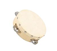 Tambours à percussion portatifs en matériaux naturels - 5 paires de cloches en métal - Outil d'apprentissage musical pour tous les groupes d'âge - Tambour portable pour cours de musique