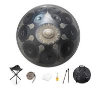 Tambours Handpan 22 Pouces pour Adultes, Tambour Suspendu 9/10/12 Notes, Hand Pan en Acier de Qualité Supérieure avec Maillets Souples, Support Handpan, Sac de Rangement(9 Notes(432HZ))