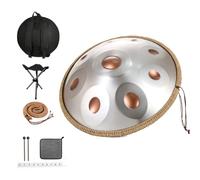 Tambours Handpan Pour Adultes, Instrument À Percussion En Acier De Tambour À Main 432/440 Hz, Harmonic Tambour À Main À 9/10/12 Notes En Ré Mineur, Pour La Sonothérapie(B,432HZ/9Note)