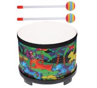 Tambours musicaux de 20,3 cm pour , ensemble de tambours de sol colorés en bois pour avec 1 paire de maillets, petit instrument de percussion au sol pour salle de classe, caisse claire