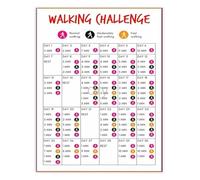 TAMDDBPJD 30 Day Step Challenge Walking Plan Fitness and Motivation Poster for Home Office Workout Room(Framed,16x24inch(40x60cm))
