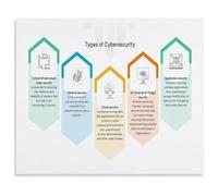 TAMDDBPJD Cybersecurity Awareness Poster Types of Common Attacks Educational Canvas Wall-Art for IT Room Office and Study Decor(Unframed,16x24inch(40x60cm))