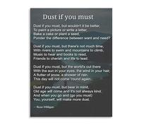 TAMDDBPJD Hack Your Homemaking Dust If You Must Canvas Art Print for Efficient Kitchen and Organized Living Room(Framed,12x18inch(30x45cm))