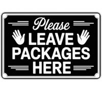 TAMDDBPJD Leave Packages Here Retro Humorous Tin Plaque Package Note for Home Porch Entryway 8 X 12 in