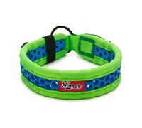 TAMER Collier Softy | Largeur 3,3 cm | Circonférence 30-36 cm | Vert/bleu
