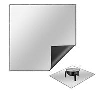 Tamfile Tapis de foyer carré de 101,6 cm, grand tapis de feu ignifuge pour cheminée sous le foyer, tapis de gril d'extérieur pliable résistant à la chaleur pour terrasse, herbe, camping, terrasse