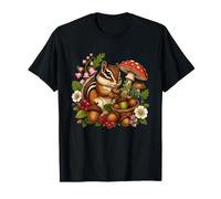 Tamias des Bois avec Glands et Champignons T-Shirt