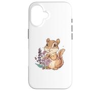 Tamias Mignon avec des Fleurs I Kids Chipmunk Coque pour iPhone 16