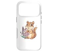 Tamias Mignon avec des Fleurs I Kids Chipmunk Coque pour iPhone 17 Pro