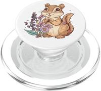 Tamias Mignon avec des Fleurs I Kids Chipmunk PopSockets PopGrip pour MagSafe