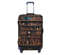 Tamiger Bibliothèque Bibliothèque Imprimée Housse de Valise Universelle Housse de Protection Élastique Voyage Accessoires Rangement, Noir , L, Bagage à main
