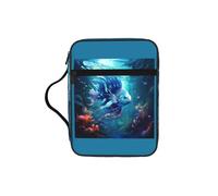 Tamiger Blue Ocean Sac de rangement pour bible Motif poissons sous-marins