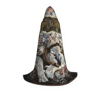 Tamiger Cape à capuche imprimée koala endormi pour cosplay, carnaval, festival, événements en plein air