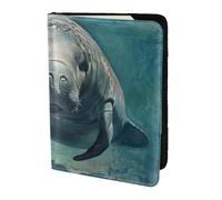 Tamiger Crazy Save Manatee Portefeuille unisexe pour passeport 14 cm, Noir , Taille unique